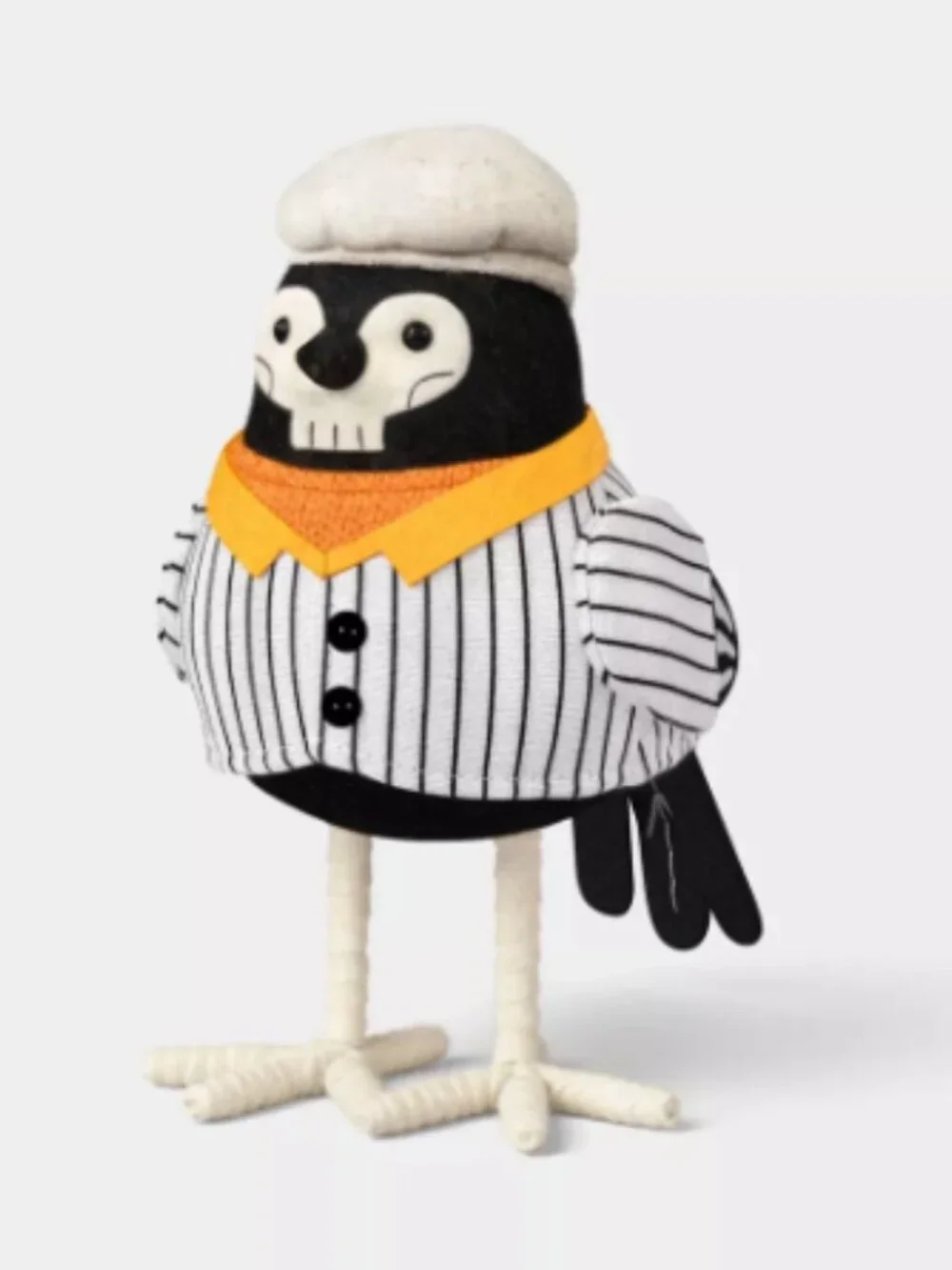 NWT Featherly Friends 'Bonesly' Skeleton Fabric Bird Figurine - Hyde and EEK!